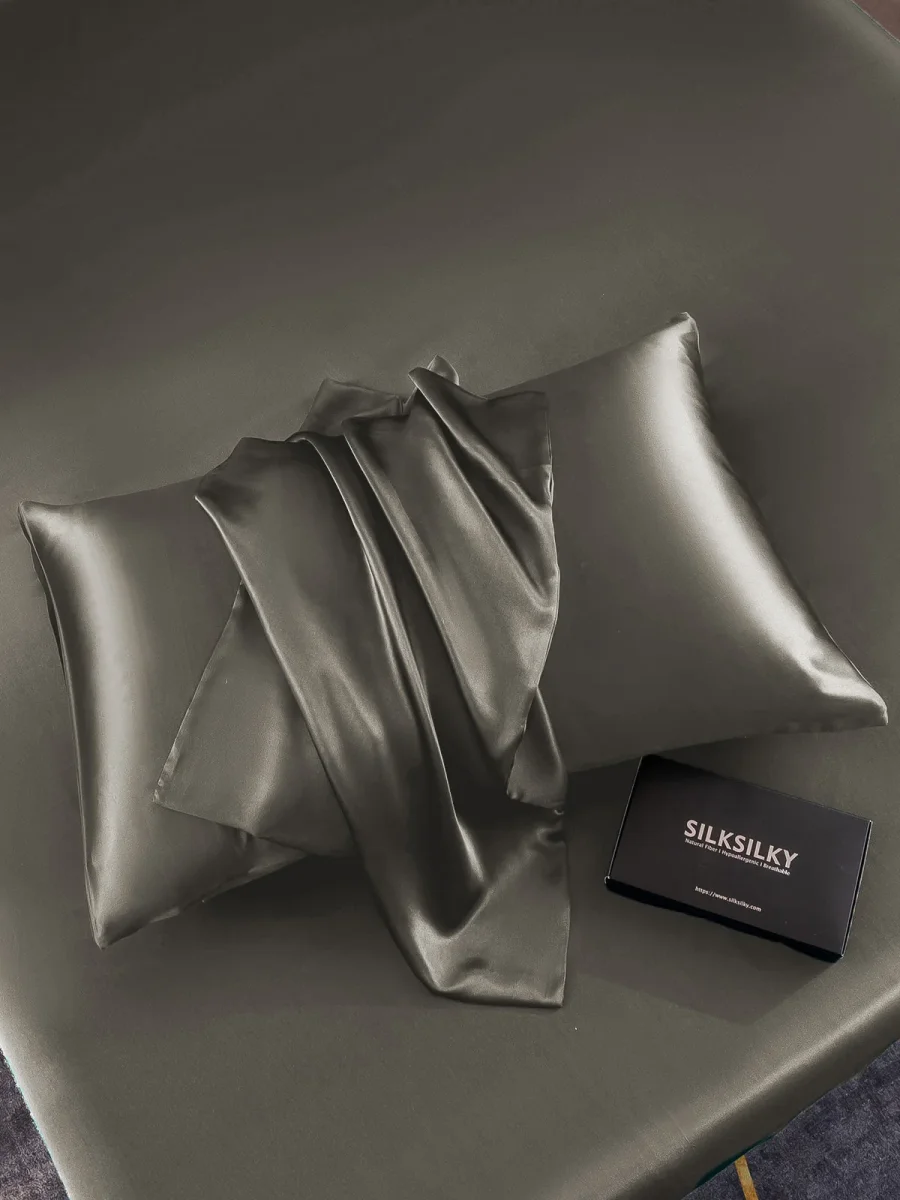 2 Piezas 22Momme Funda De Almohada De Seda - Cierre Cremallera - Imagen 5