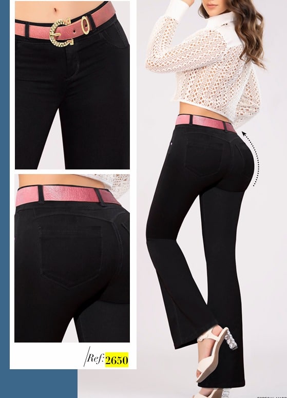 ⭐ Pantalón Colombiano Levantacola Original – Bota Campana 2650D - Imagen 3