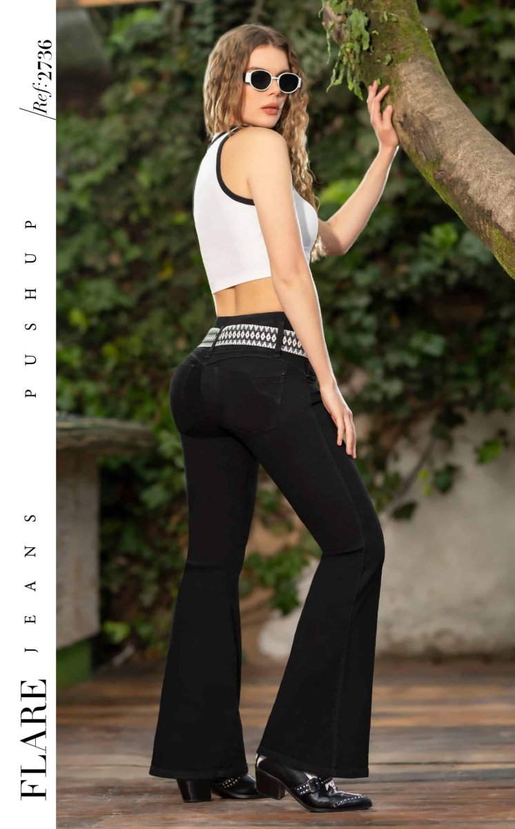Jeans Colombiano Bota Campana – Realce, Moldeo y Tendencia 2736D - Imagen 3