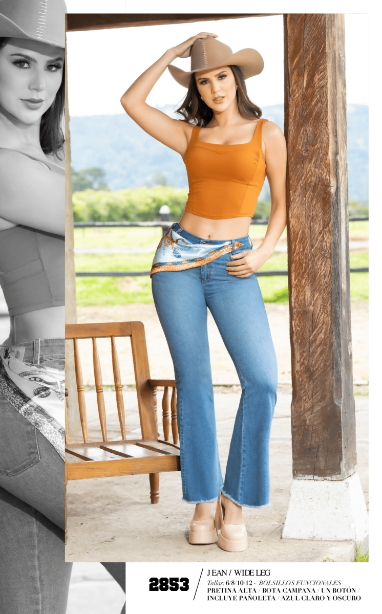 Pantalón Colombiano Levantacola Original – Bota Campana 2853D