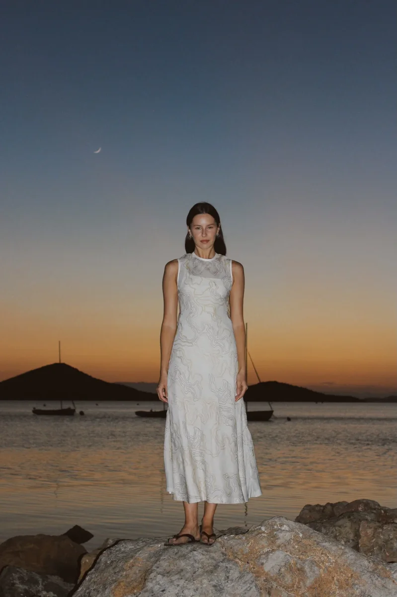 Vestido Sprezzatura Bordados Amarillo - Imagen 3