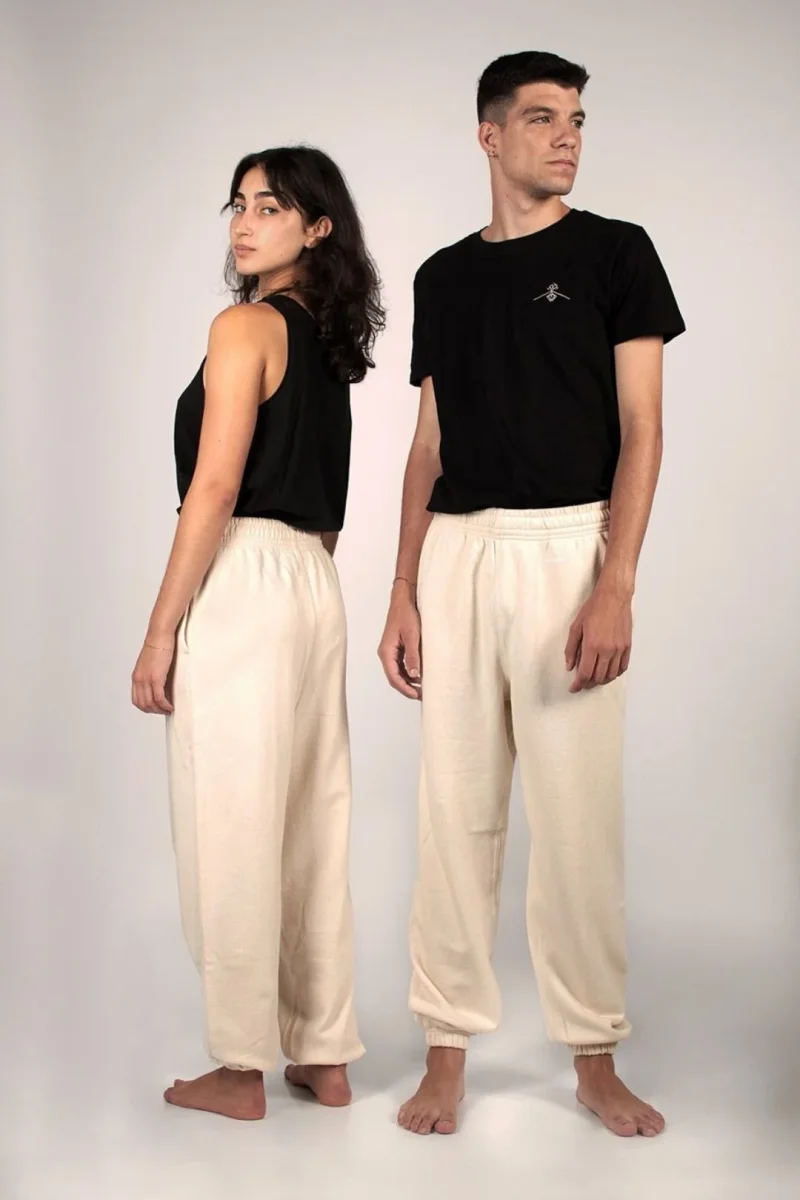 Joggers algodón orgánico - Crema - Imagen 5