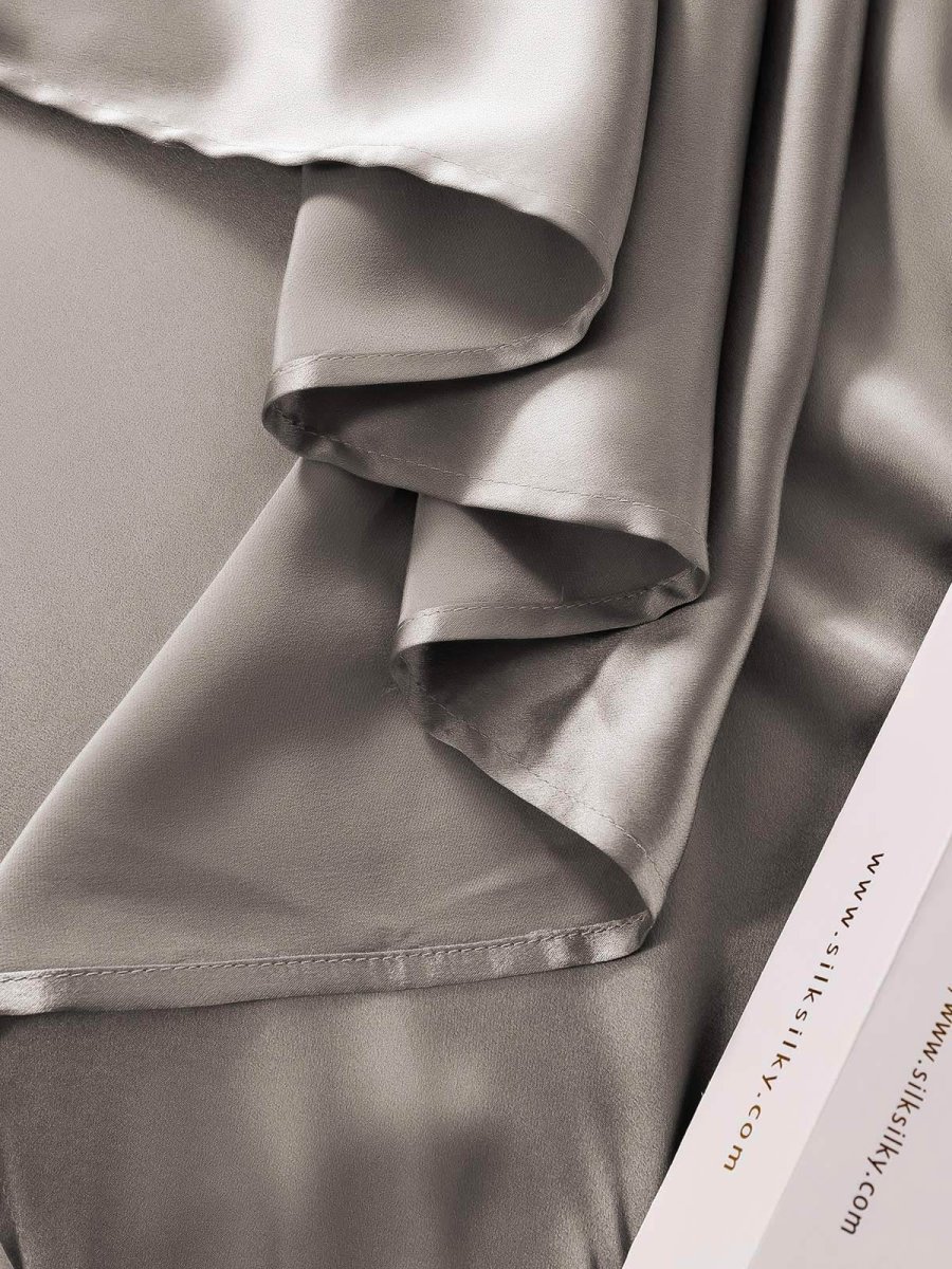 25Momme Silk Juego de 4 piezas: sábana encimera+sábana bajera+2x fundas de almohada - Imagen 7