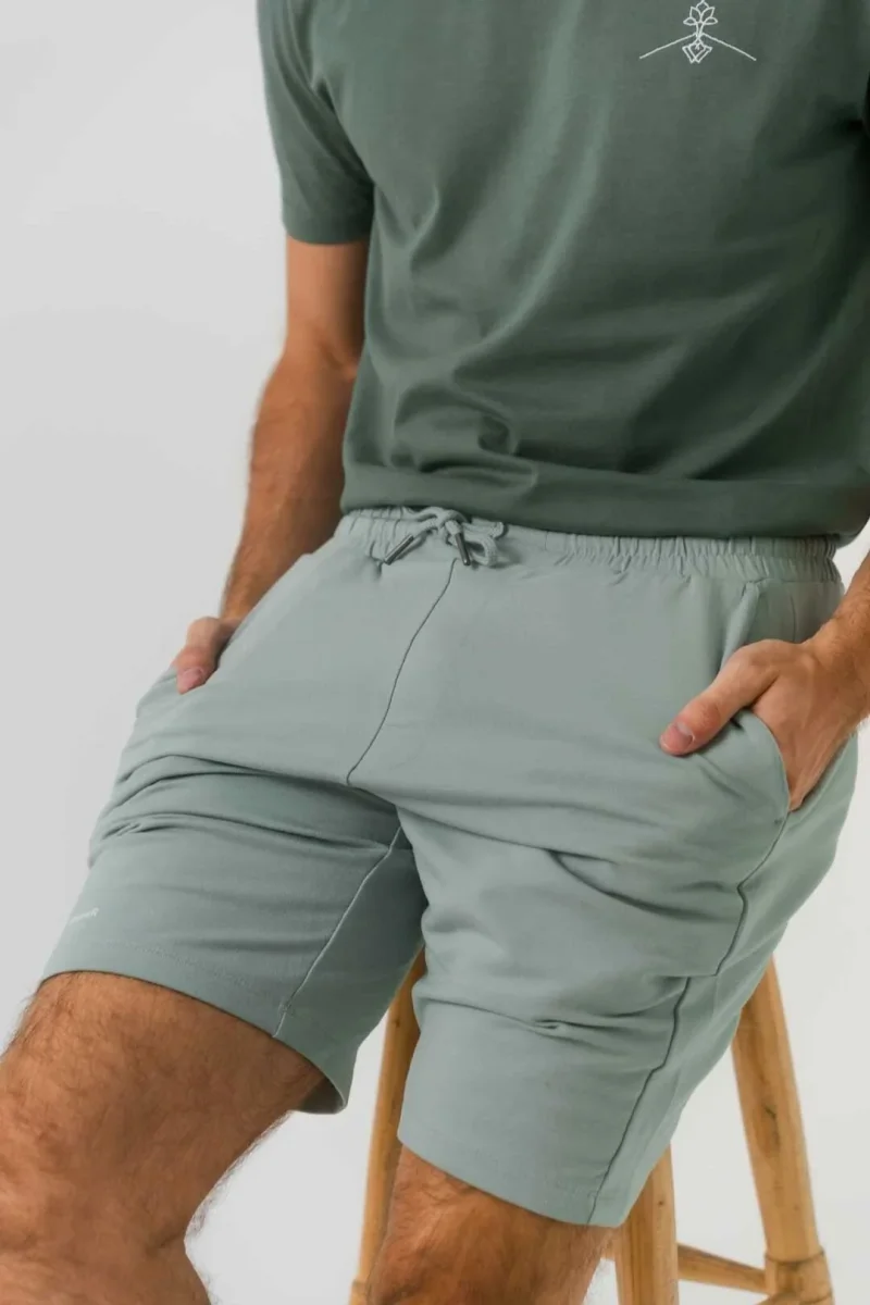 Pantalón corto Tencel - Verde Jade - Imagen 6