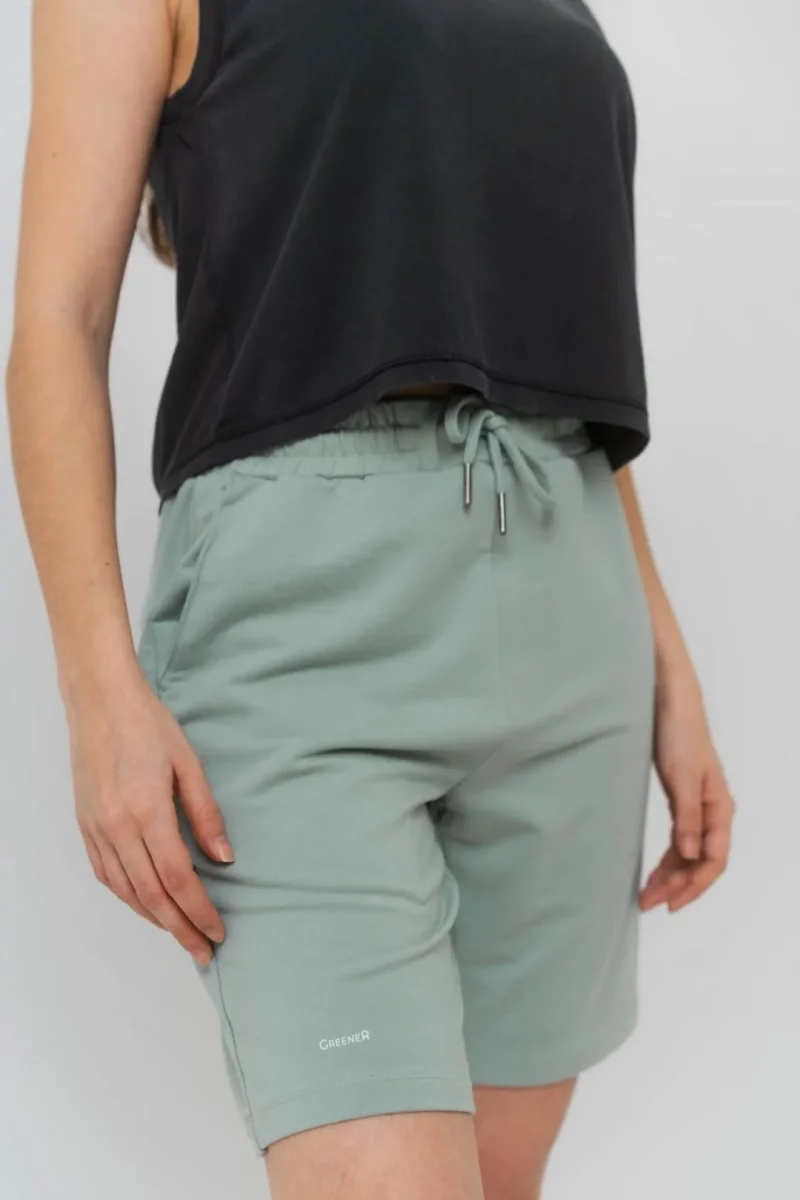 Pantalón corto Tencel - Verde Jade - Imagen 7