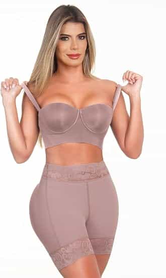 Short Invisible Levantacola Colombiano Control Fuerte de Abdomen 318KB -Faja Moldeadora Mujer