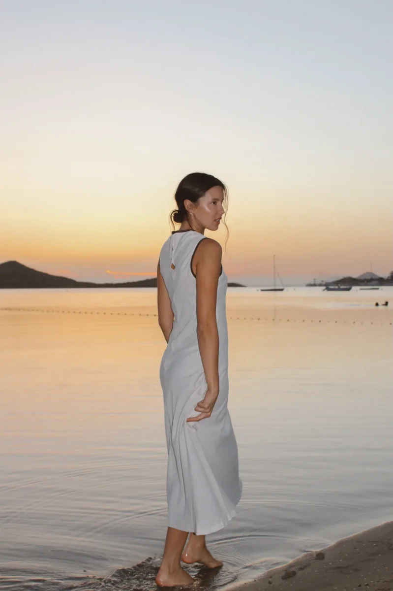 Vestido Arena Lino Liso - Imagen 6