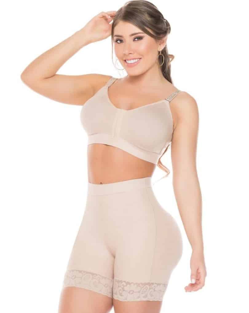 SHORT LEVANTACOLA CON HUECOS INTERNOS Y FORRO DE LICRA SALOME 316 RESORTE - Imagen 6