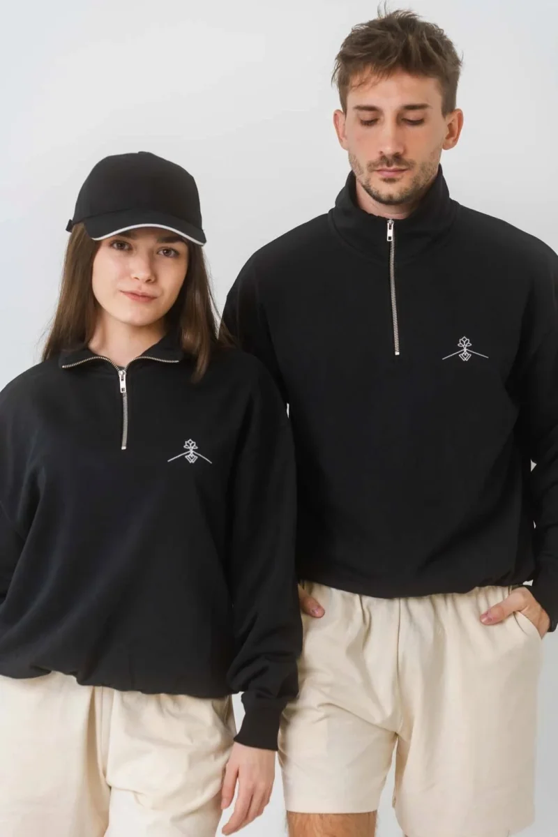 Sudadera 100% orgánica - Negro - Imagen 2