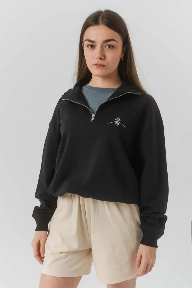 Sudadera 100% orgánica - Negro - Imagen 4