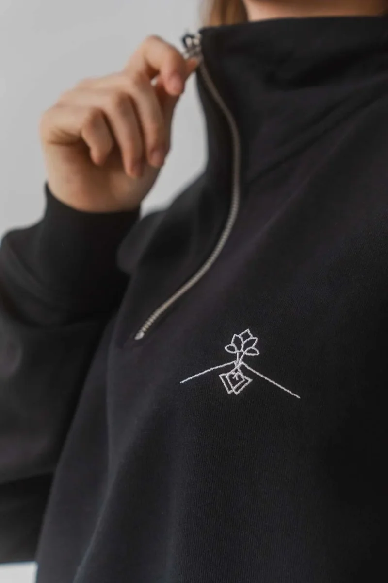 Sudadera 100% orgánica - Negro - Imagen 5