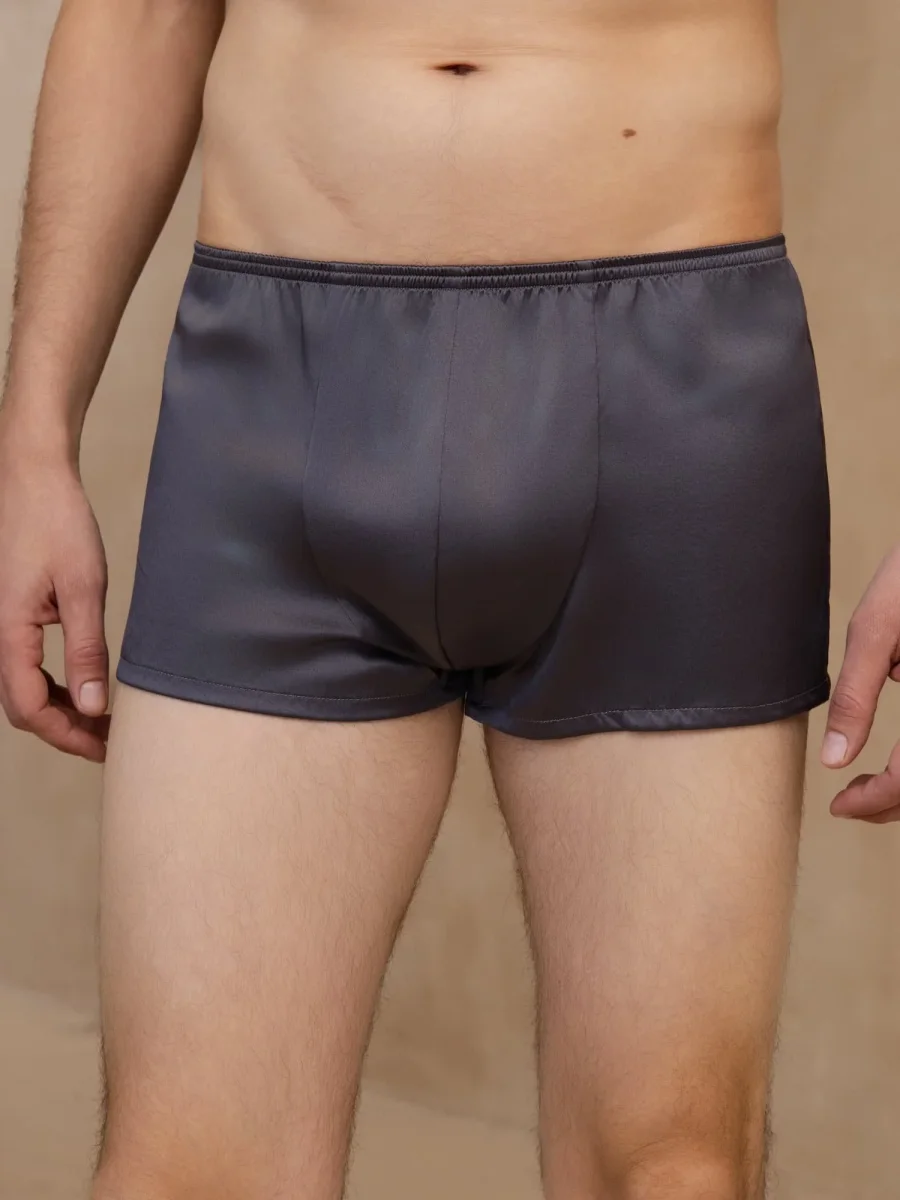 Ropa Interior Boxer Para Hombres Ultra Suave De Seda Pura - Imagen 2