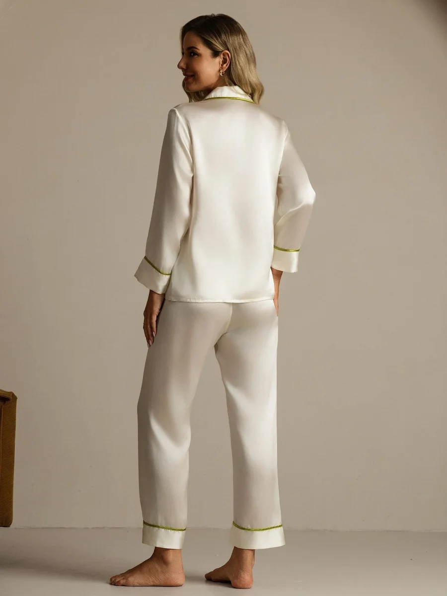Conjunto de Pijama Clásico de Seda de Morera 100% - Imagen 3