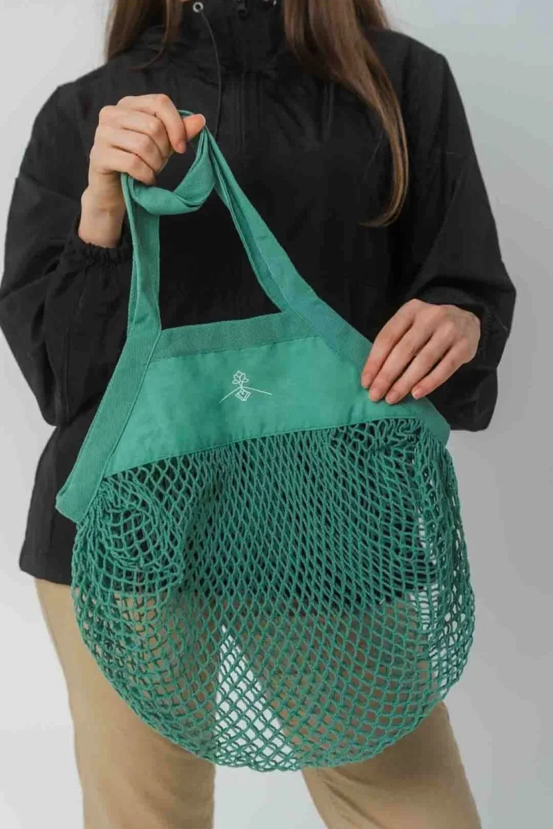 Bolsa red orgánica - Verde Vintage - Imagen 3