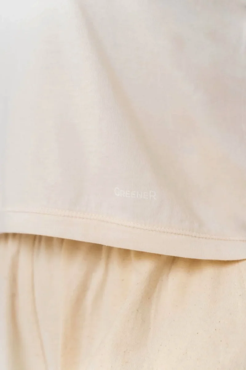 Camiseta crop sin mangas - Marfil Antiguo - Imagen 6
