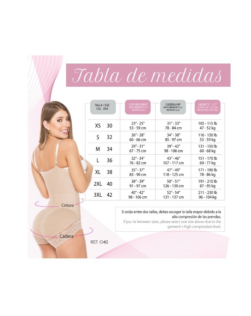FAJA SHORT 233-CCB SALOME MANGA SISA FRANELA SOBRE HUECOS CON BROCHES - Imagen 7