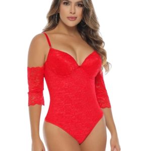 BODY ENCAJE  COPA PREHORMADA CON FAJA INTERNA 9068