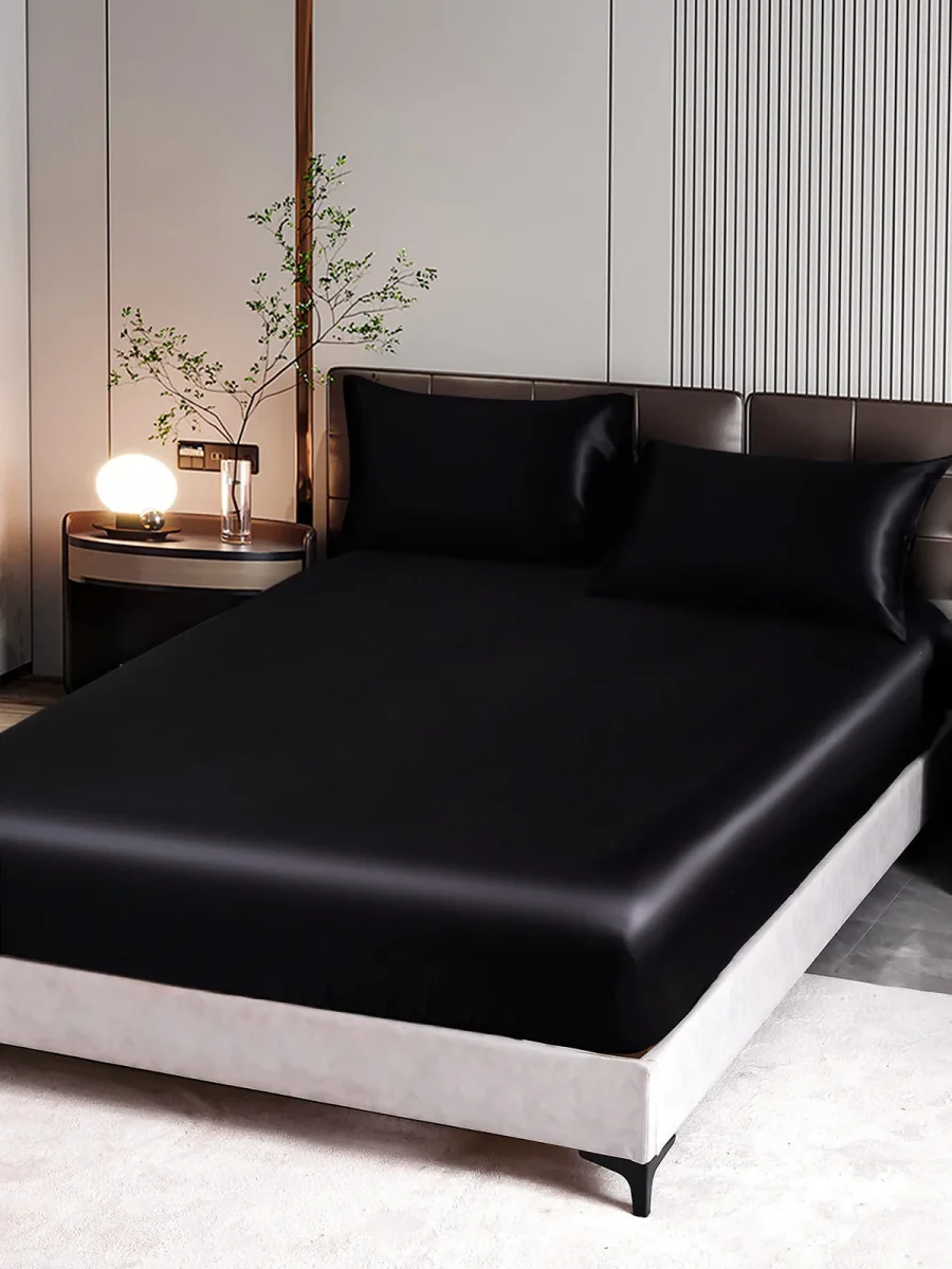 22Momme Juego De Seda De 3 Piezas: Sábana Bajera+2x Fundas De Almohada - Imagen 9