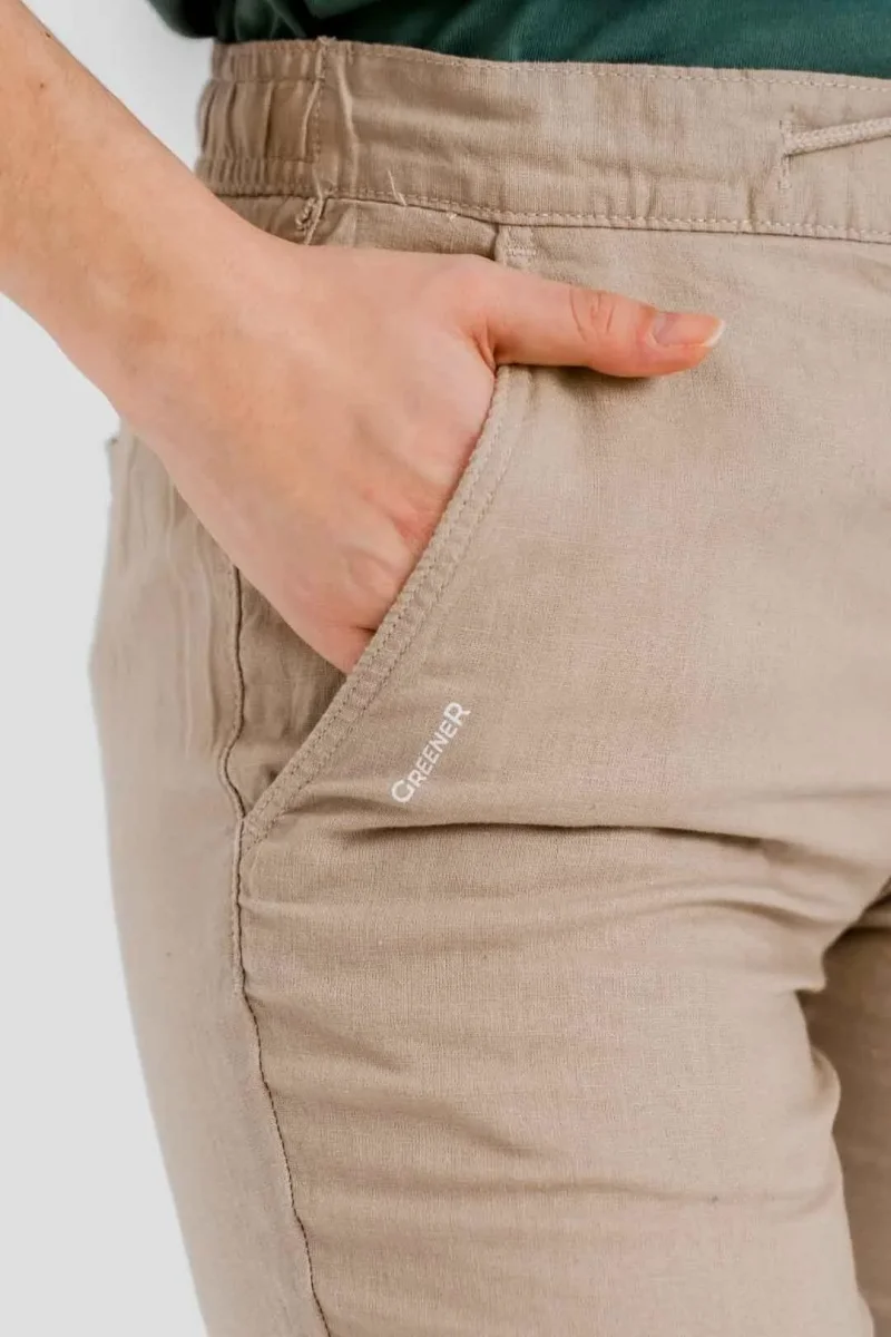 Pantalón lino - Arena - Imagen 6