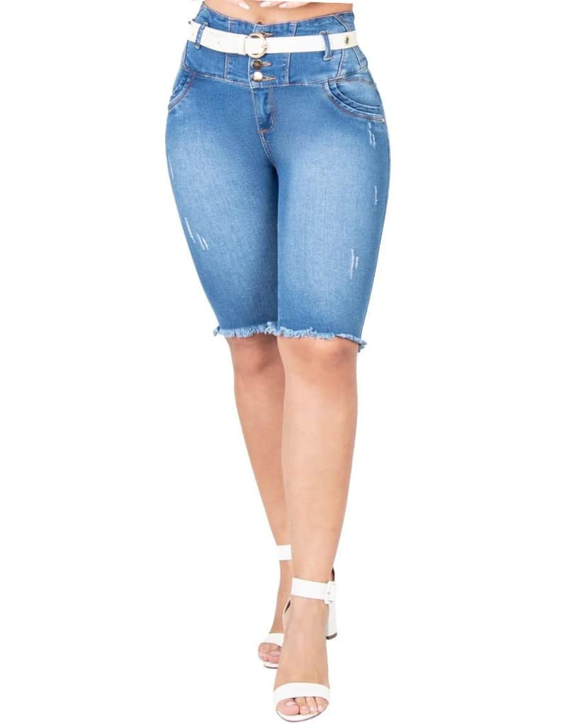 PANTALÓN ESTILO CAPRI LEVANTACOLA CON BOLSILLOS DE REALCE PUSH-UP COLOMBIANO 167D - Imagen 2