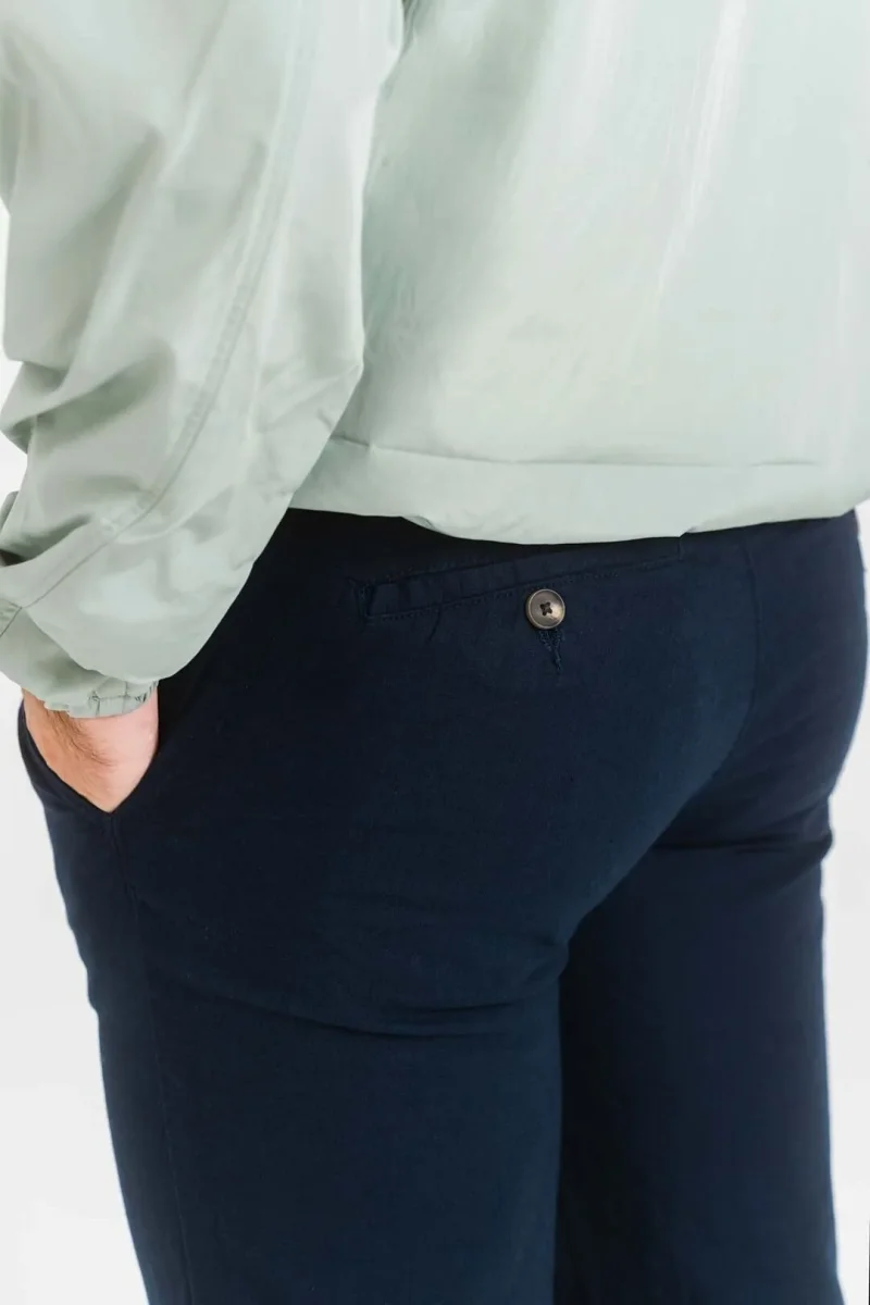 Pantalón lino - Azul Marino - Imagen 7