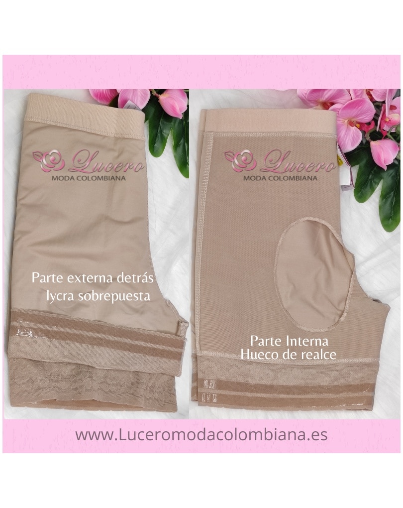 SHORT LEVANTACOLA CON HUECOS INTERNOS Y FORRO DE LICRA SALOME 316 RESORTE - Imagen 4