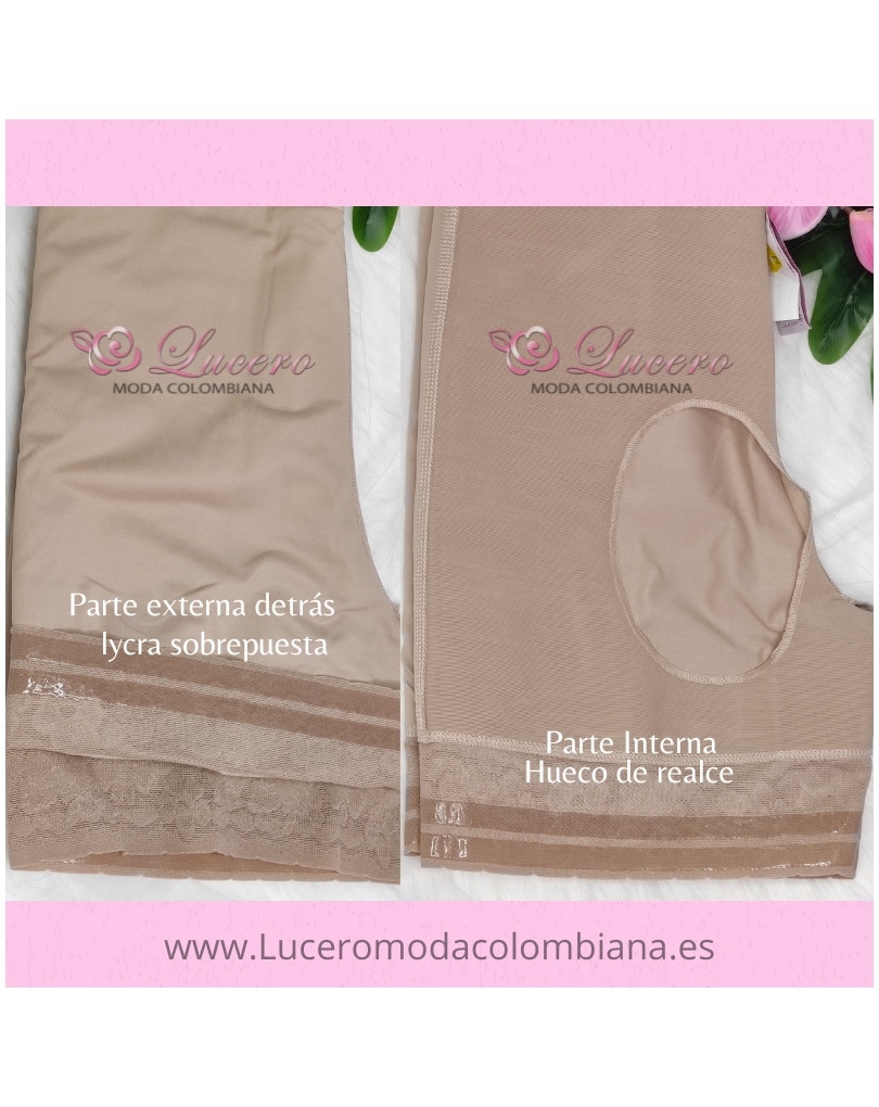 SHORT LEVANTACOLA INVISIBLE CON HUECOS INTERNOS DE REALCE PRETINA ENCAJE REF:SALOME 0316-2 - Imagen 8