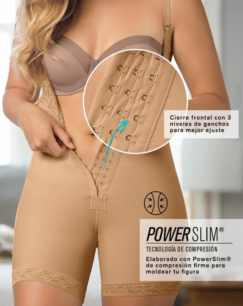 FAJA BROCHES 3 NIVELES CON PUSH-UP LEVANTACOLA POWERSLIM 18491 LEONISA - Imagen 5