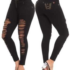PANTALÓN DAMA COLOMBIANO CON ROTOS DESTROYERS Y BOLSILLOS