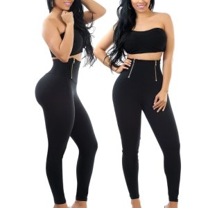 LEGGINS REDUCTOR SUPLEX CON DOS CIERRES DELANTEROS LYCRA MATE 8080