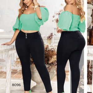 PANTALÓN VAQUERO LEVANTACOLA CLÁSICO SIN BOLSILLOS 8096