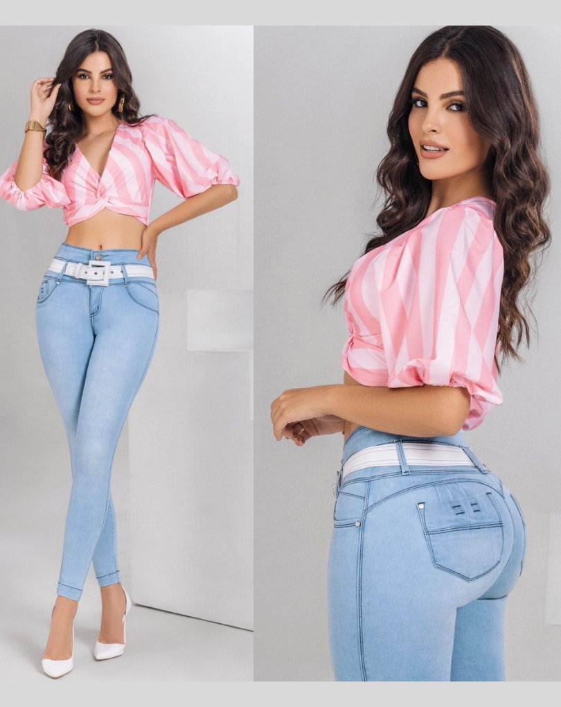 PANTALÓN LEVANTACOLA CON BOLSILLOS REALCE PUSH-UP 8094