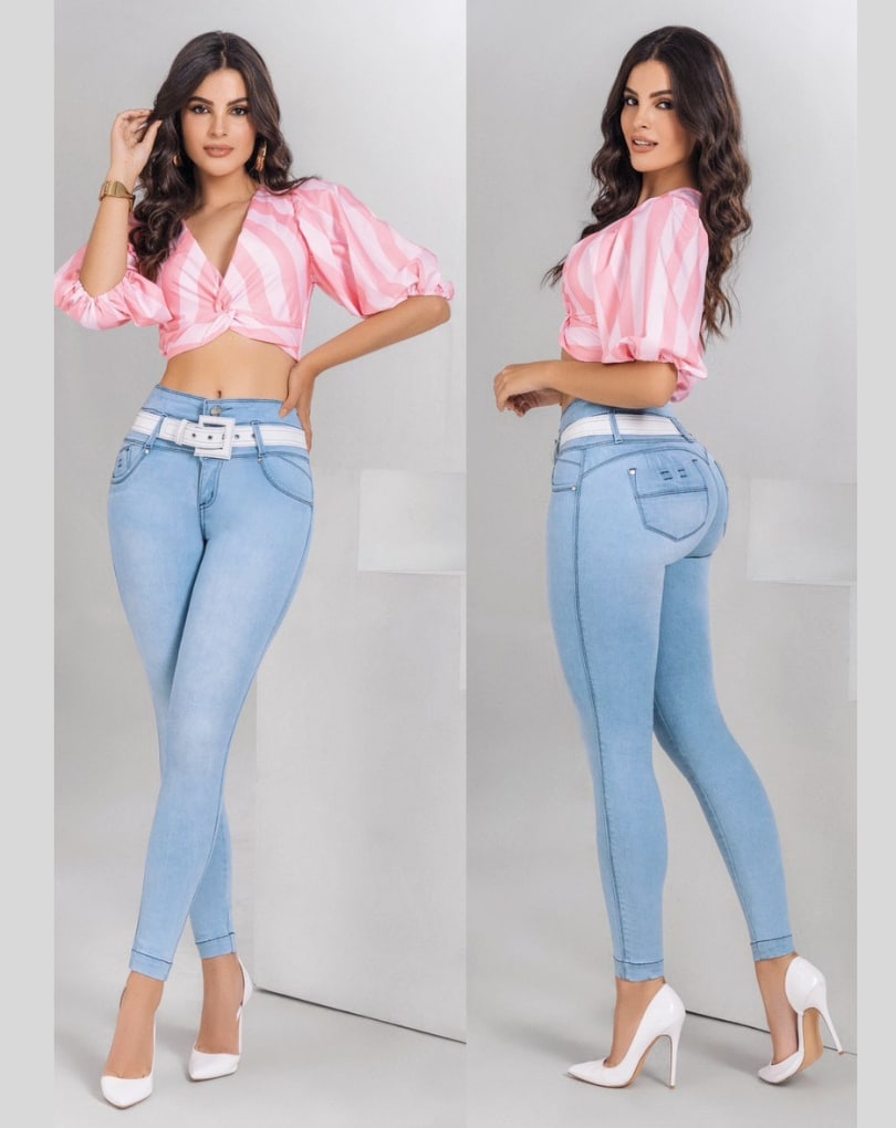 PANTALÓN LEVANTACOLA CON BOLSILLOS REALCE PUSH-UP 8094 - Imagen 5