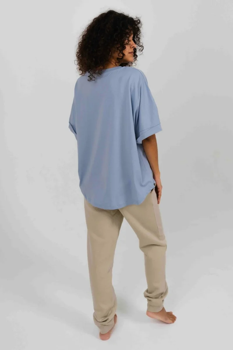 Camiseta orgánica - Azul Neblina - Imagen 5