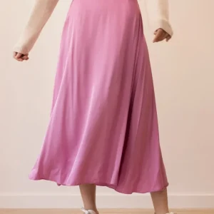 Maxi falda satinada