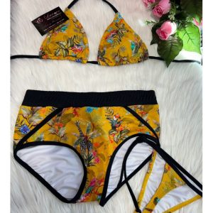 BIKINI TRIANGULAR 2695 SHORT Y HILO DE BRONCEO