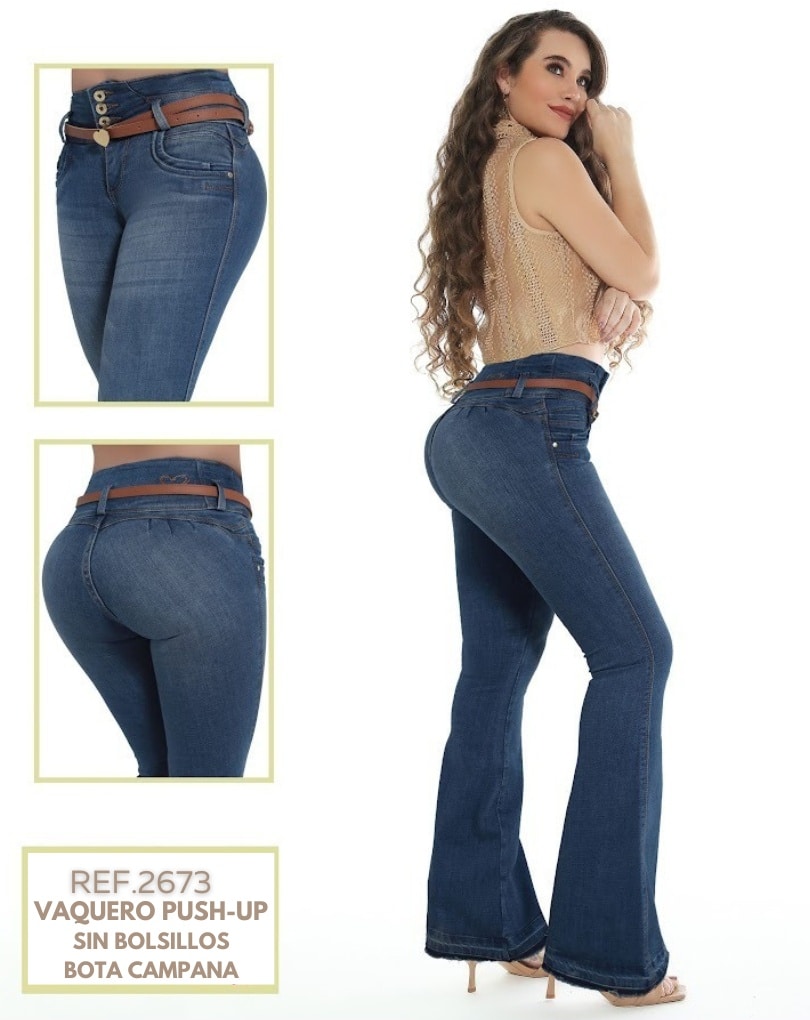 VAQUERO COLOMBIANO BOTA CAMPANA SIN BOLSILLOS 2673