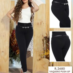 VAQUERO LEVANTACOLA REALCE SIN BOLSILLOS PRETINA  ANCHA  2680