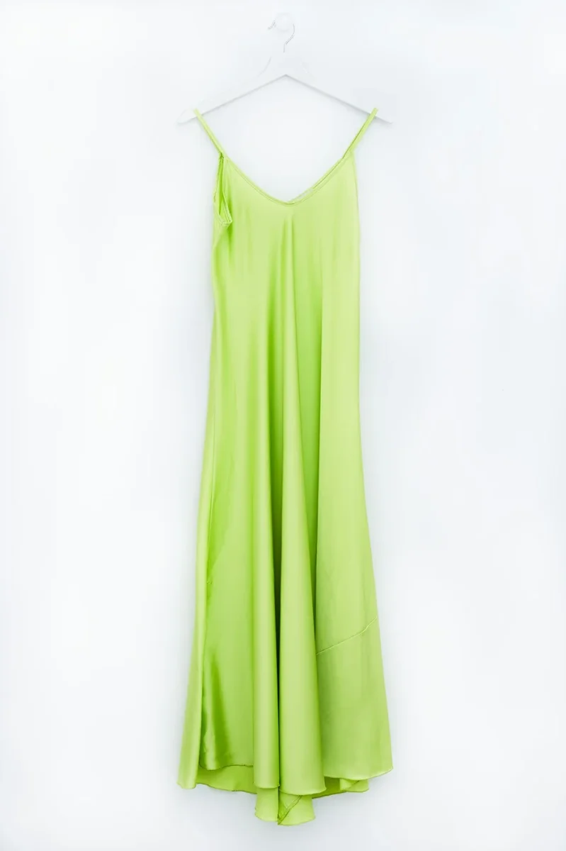 Maxi vestido satinado - Imagen 5