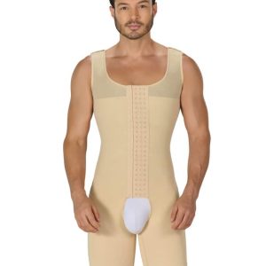 FAJA MASCULINA MEDIA PIERNA CON 4 HILERAS DE BROCHES MYD F-0061
