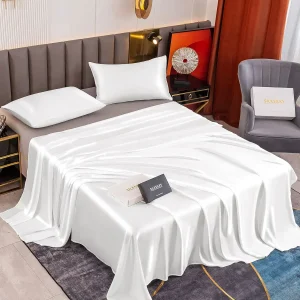 19Momme Juego de 3 piezas de seda: sábana encimera + 2 fundas de almohada