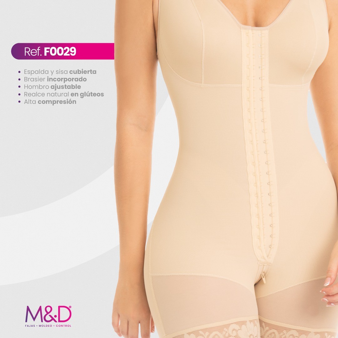 FAJA SHORT LEVANTACOLA CON SUJETADOR Y BROCHES F-0029 MYD - Imagen 7