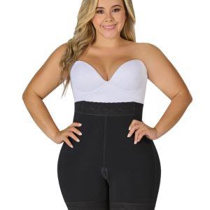 SHORT LEVANTACOLA EXTRA ALTO EN CINTURA CON CREMALLERA PERINEAL SXA-0327 MYD