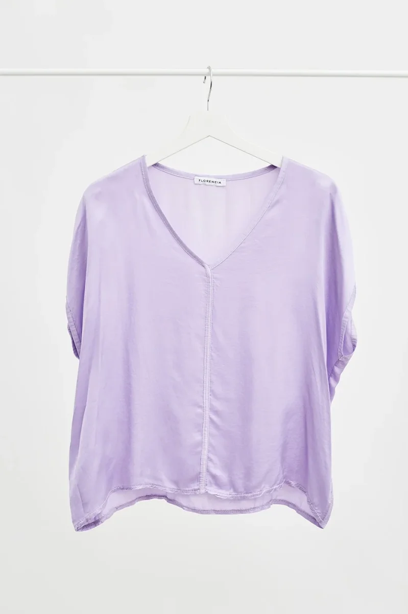 Top satinado detalle costura - Imagen 4