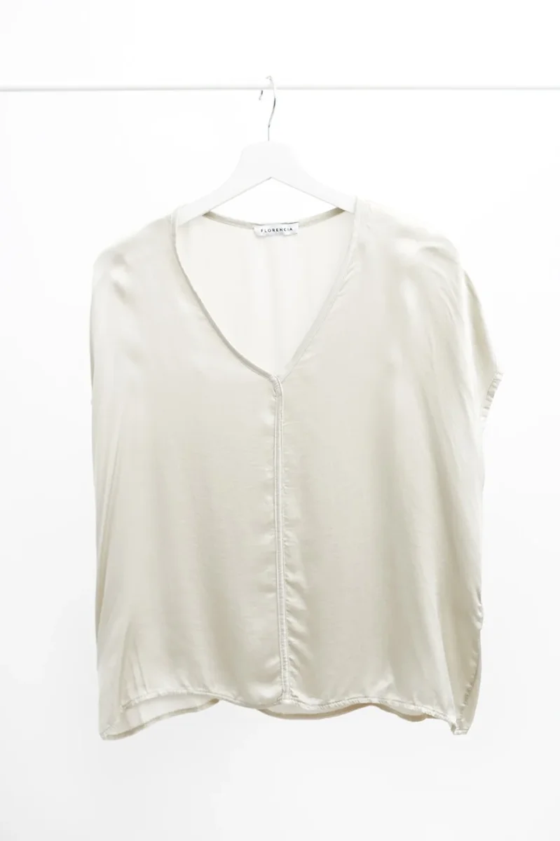 Top satinado detalle costura - Imagen 6