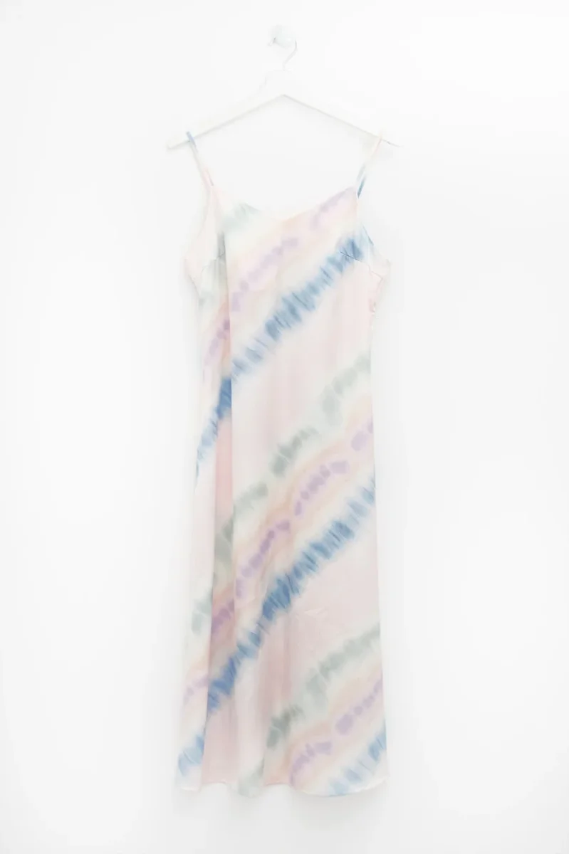 Vestido satinado tie-dye - Imagen 6