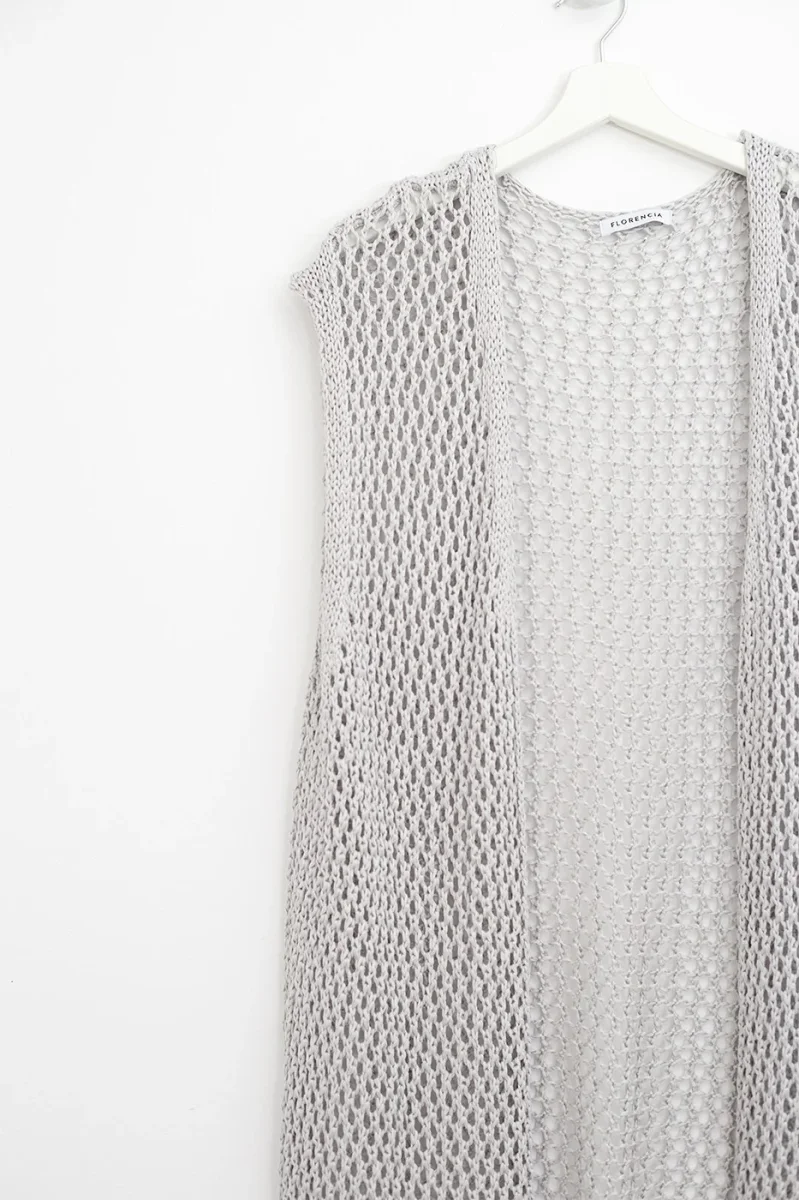 Chaleco crochet largo - Imagen 9