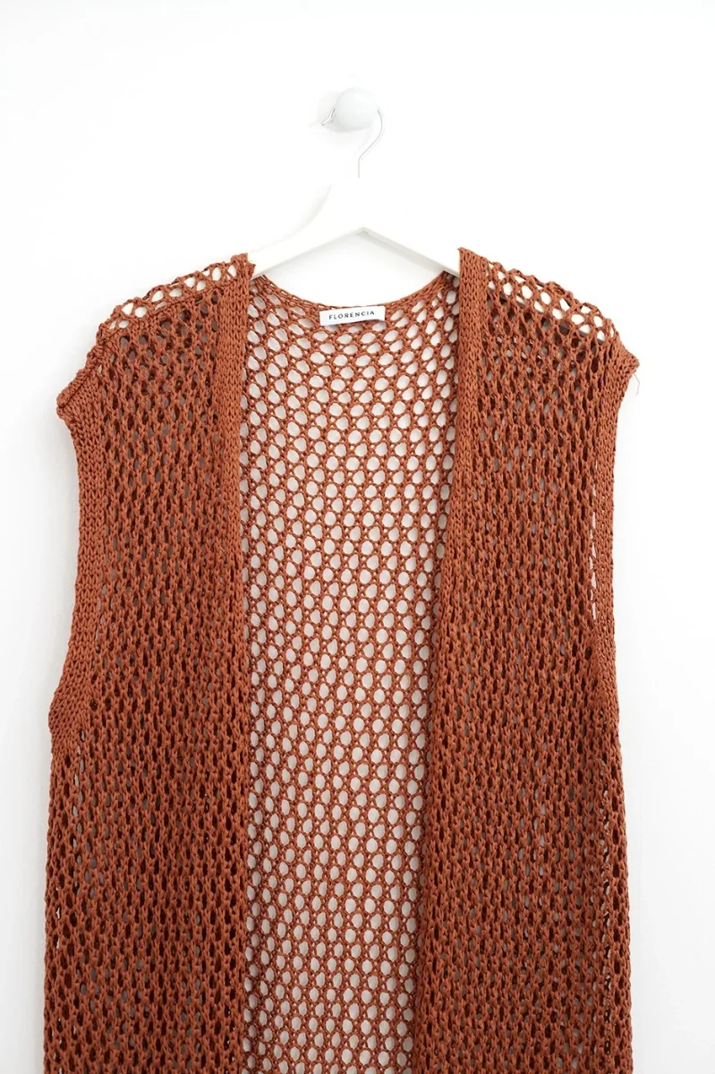 Chaleco crochet largo - Imagen 3