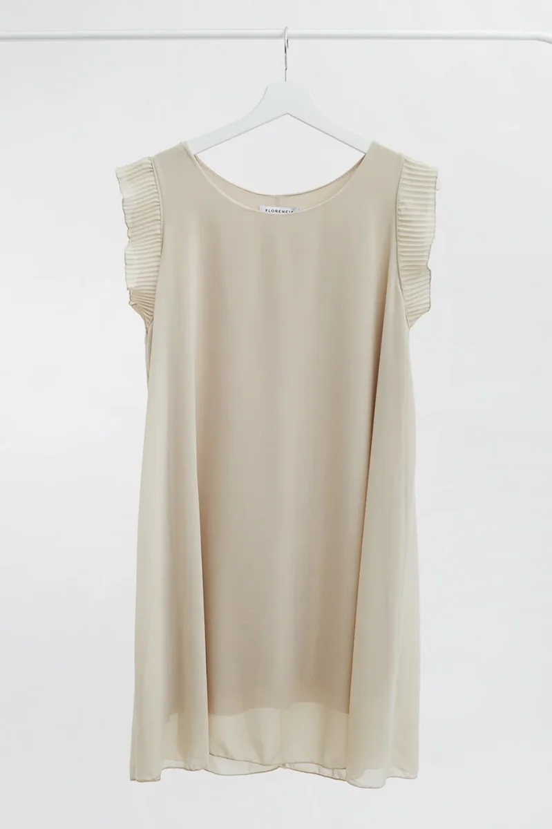 Vestido mini detalle plisado - Imagen 9
