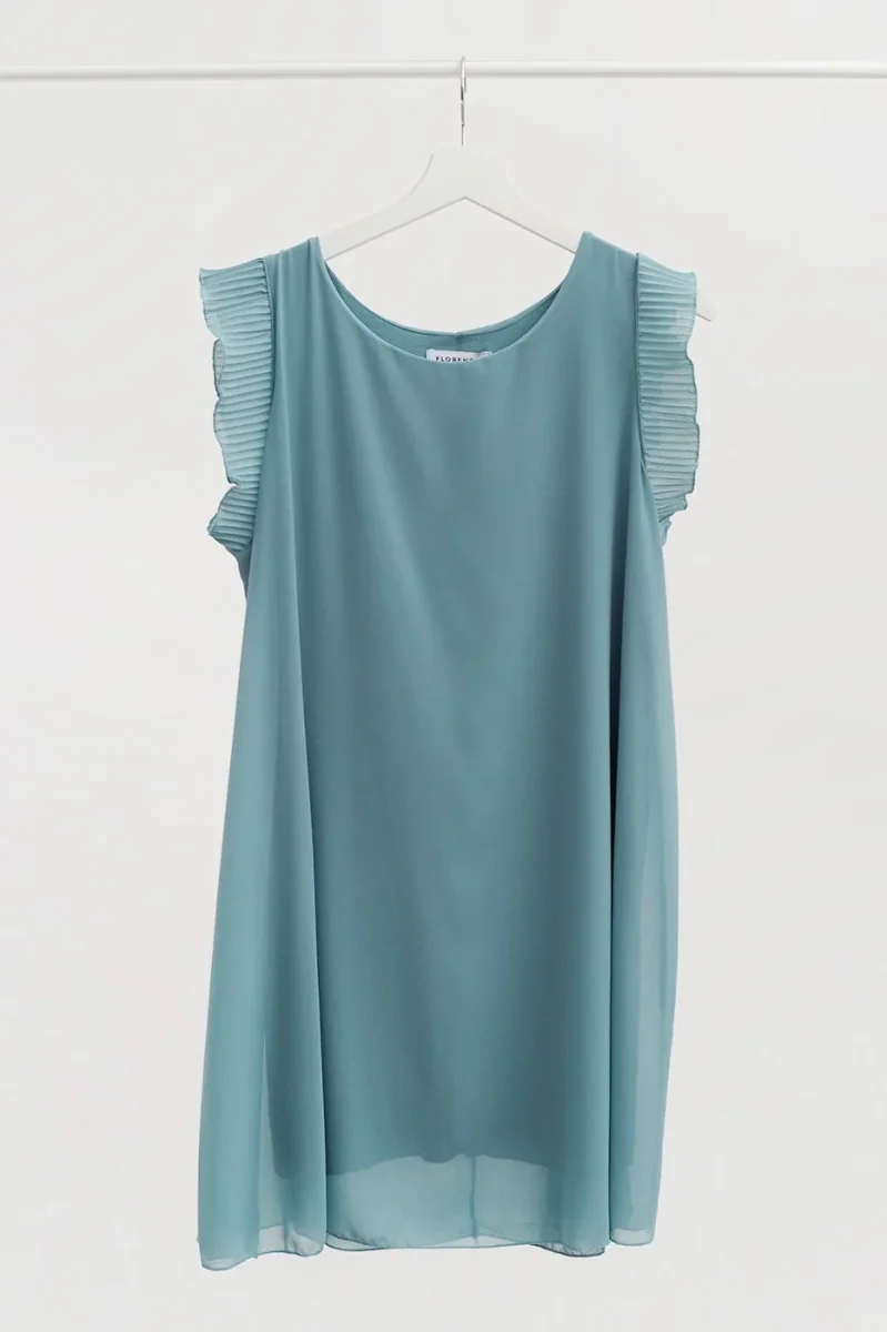 Vestido mini detalle plisado - Imagen 7